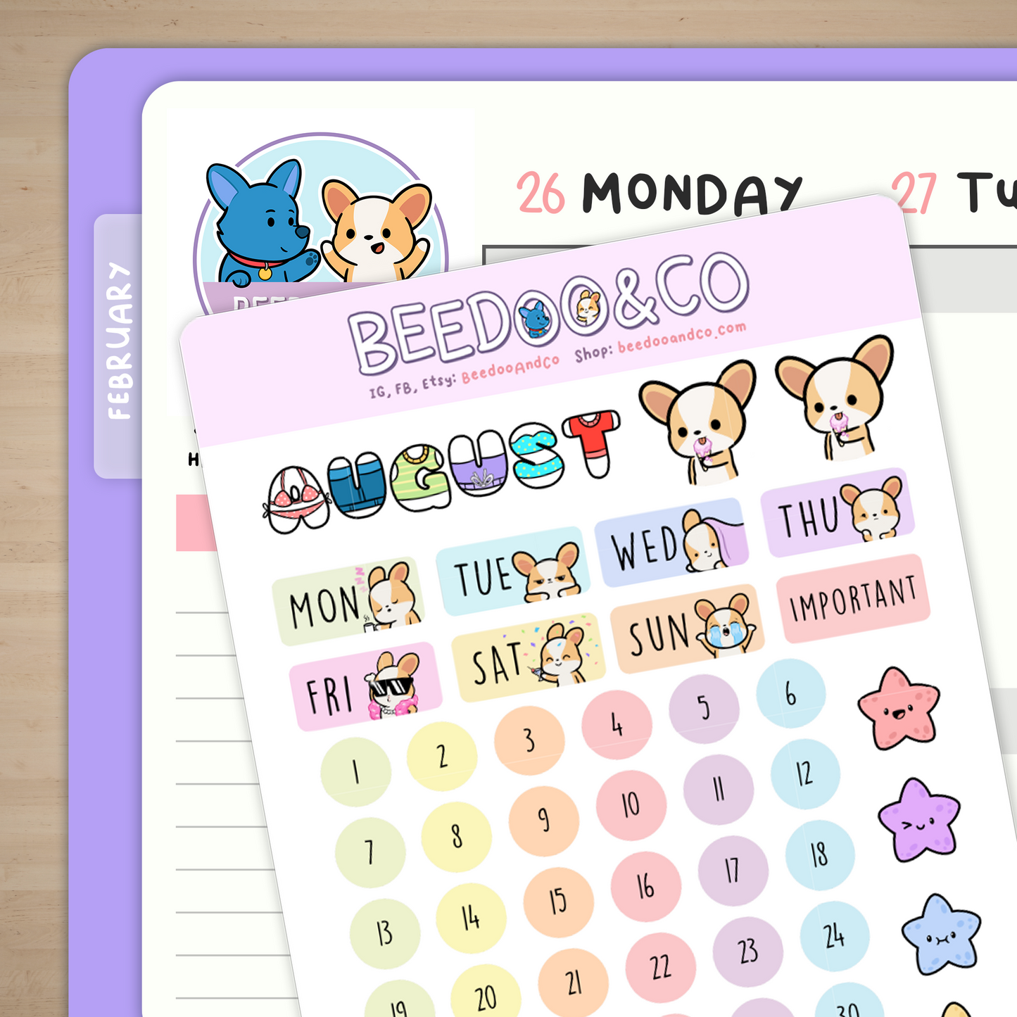 Bullet Journal Kit - August