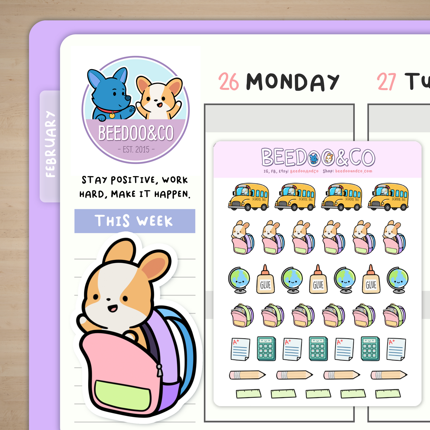 School Themed Planner Stickers