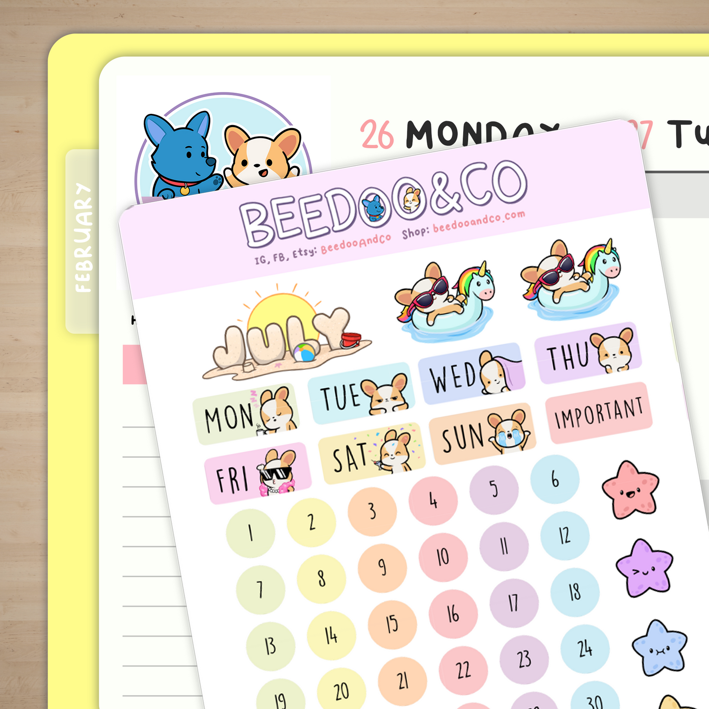 Bullet Journal Kit - July