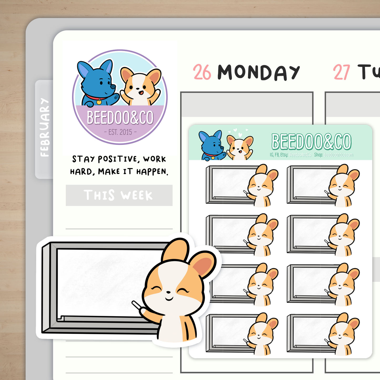 Chalkboard / Whiteboard Planner Stickers