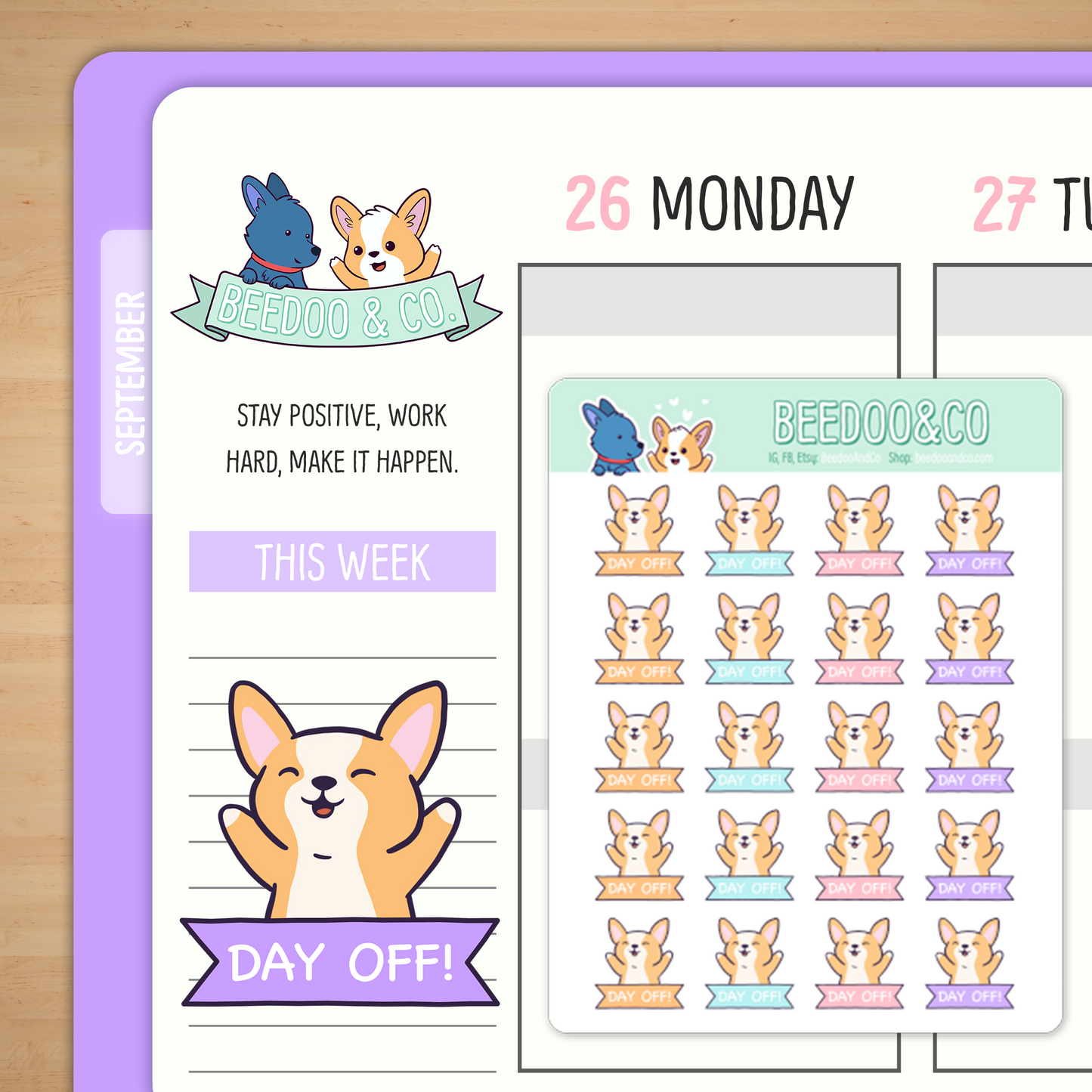 Day Off Planner Stickers