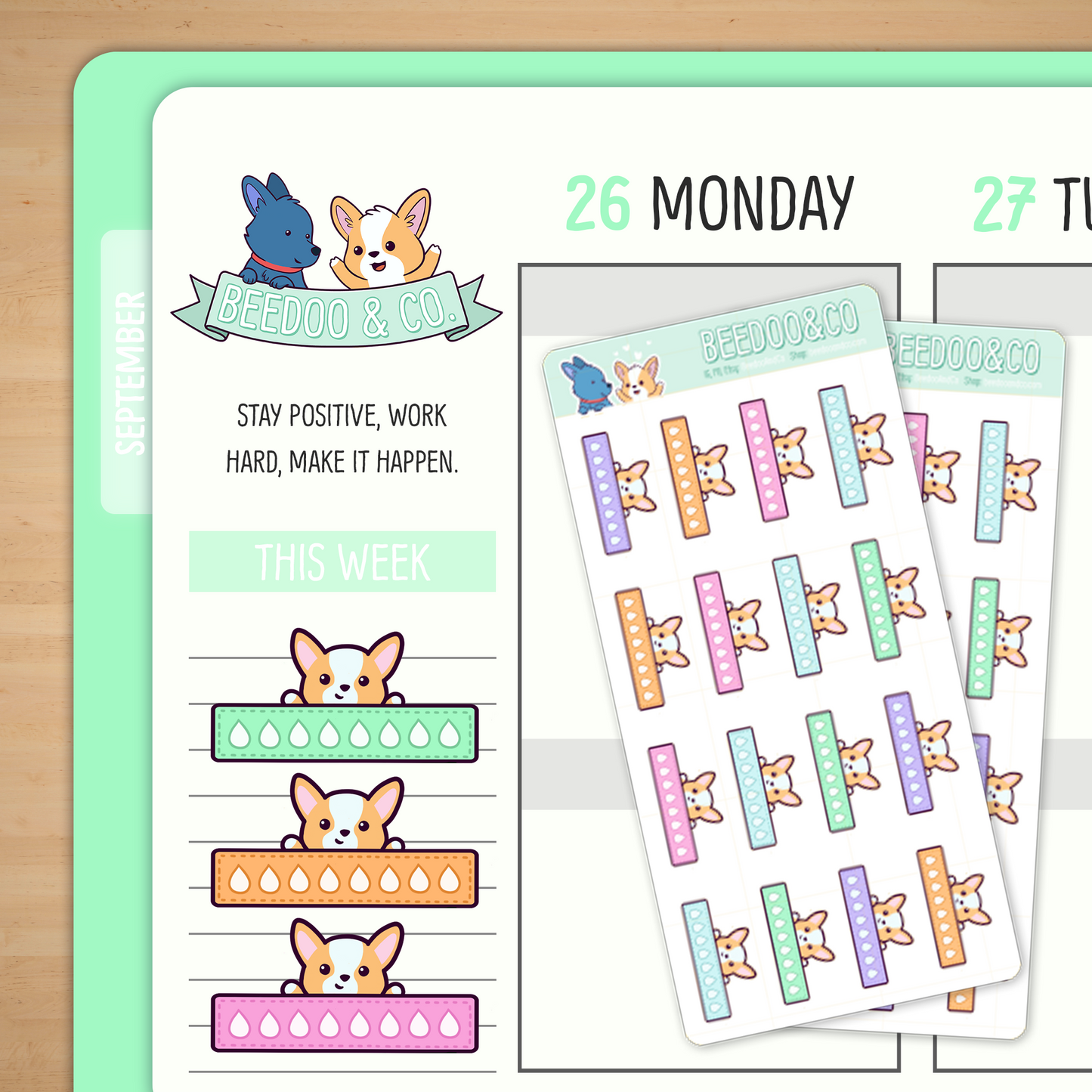 Hydrate Flag Planner Stickers