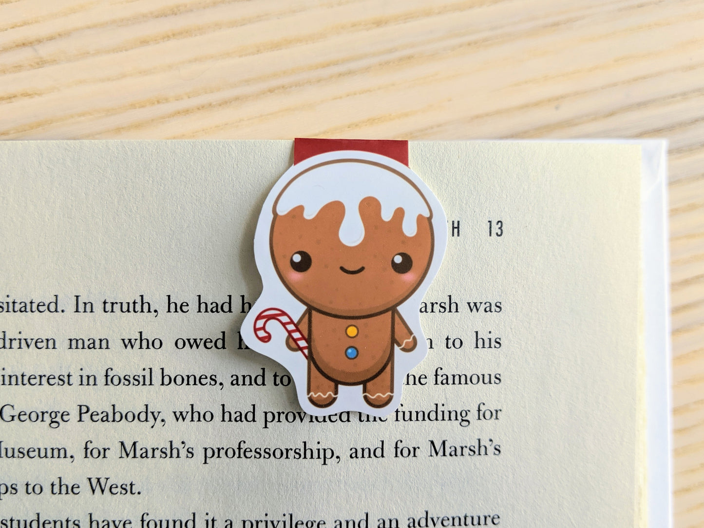 Gingerbread Man Magnetic Bookmark
