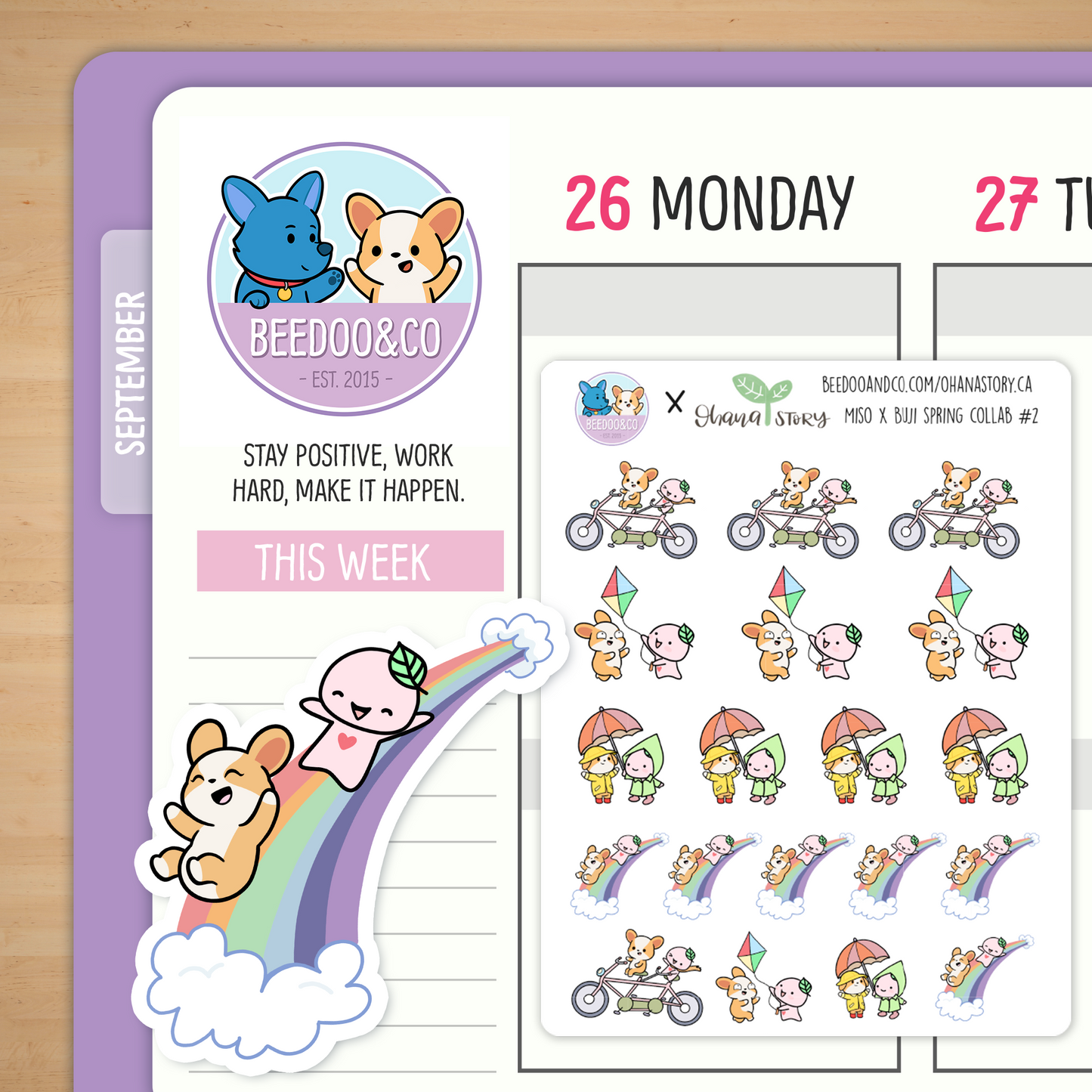Beedoo x Ohana Story Spring Collab 2 Planner Stickers