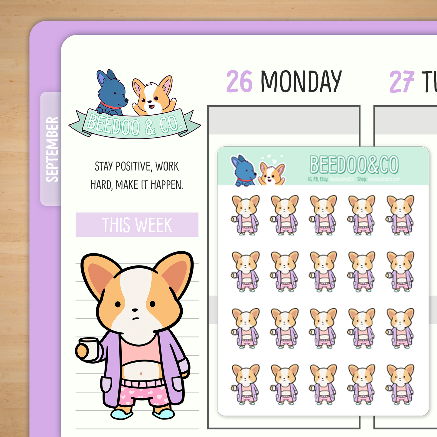 Just Woke Up, Need Coffee Planner Stickers