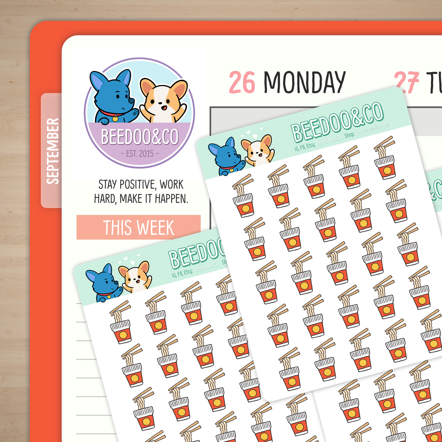 Instant Noodles Planner Stickers