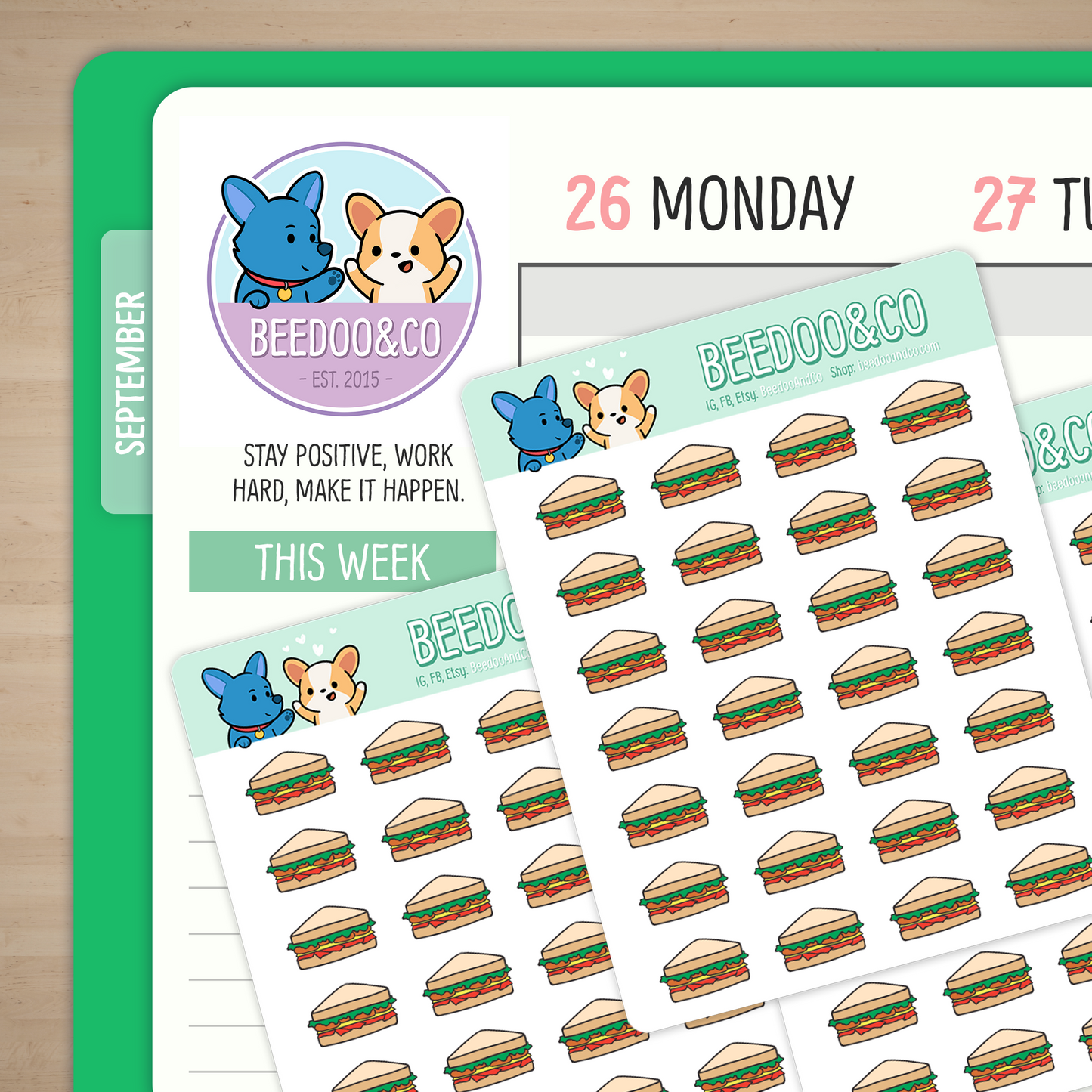Sandwich Planner Stickers