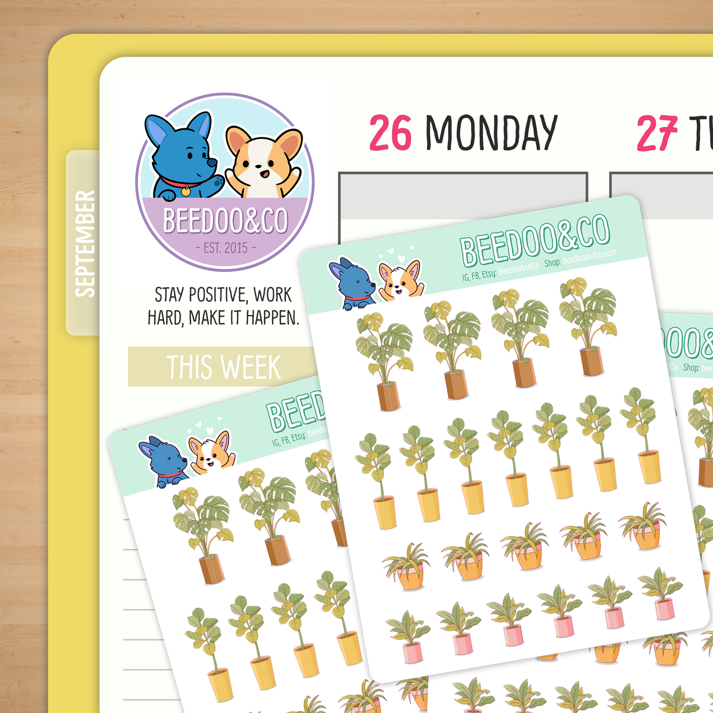 House Plants Planner Stickers