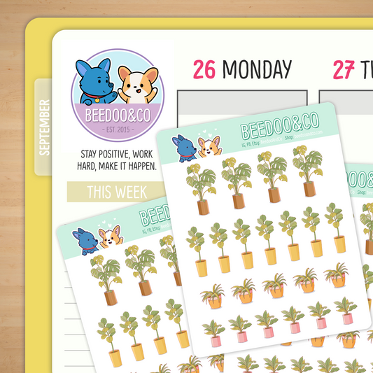House Plants Planner Stickers