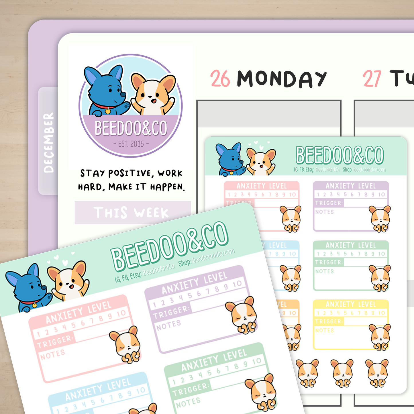 Anxiety, Depression, and Stress Tracker Stickers