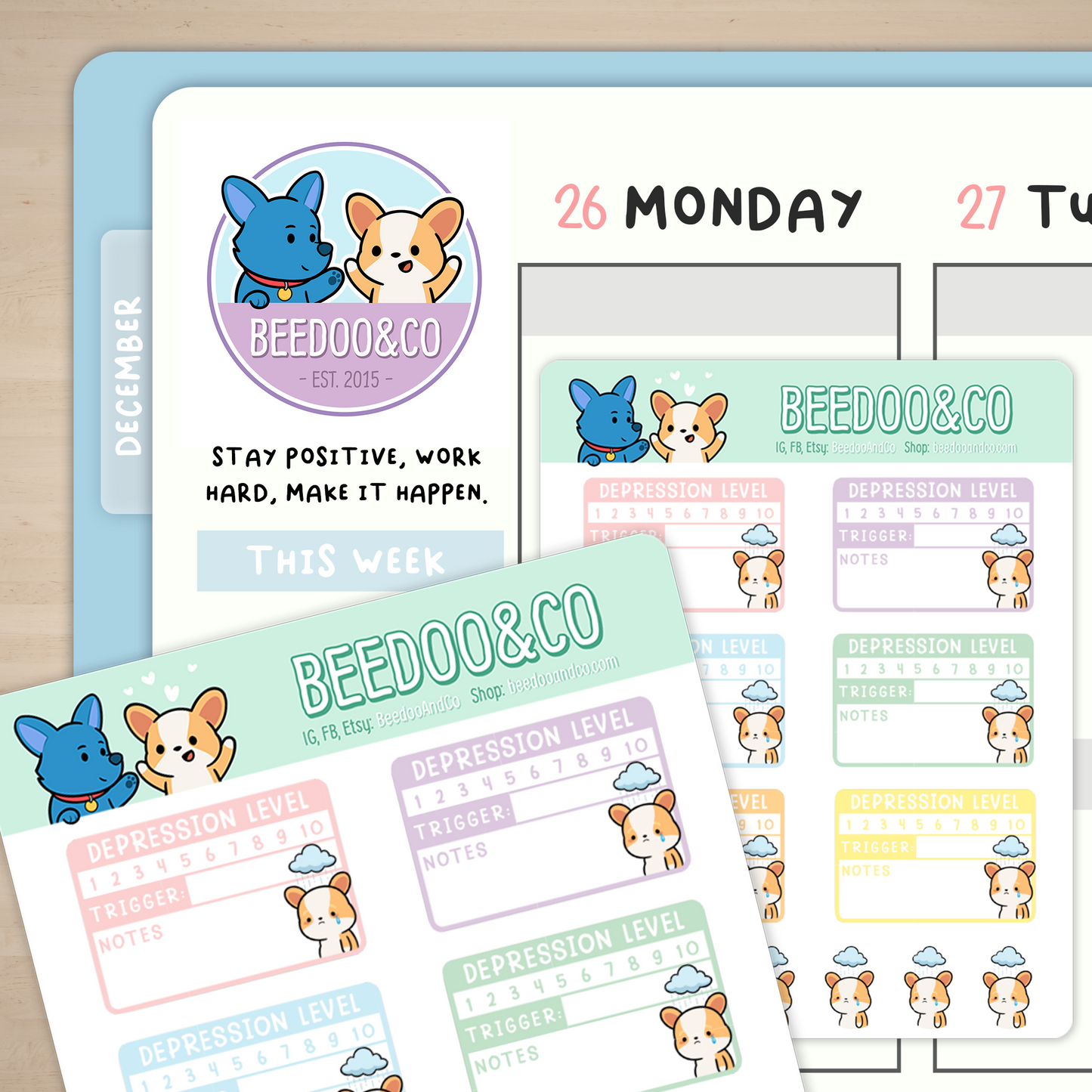 Anxiety, Depression, and Stress Tracker Stickers