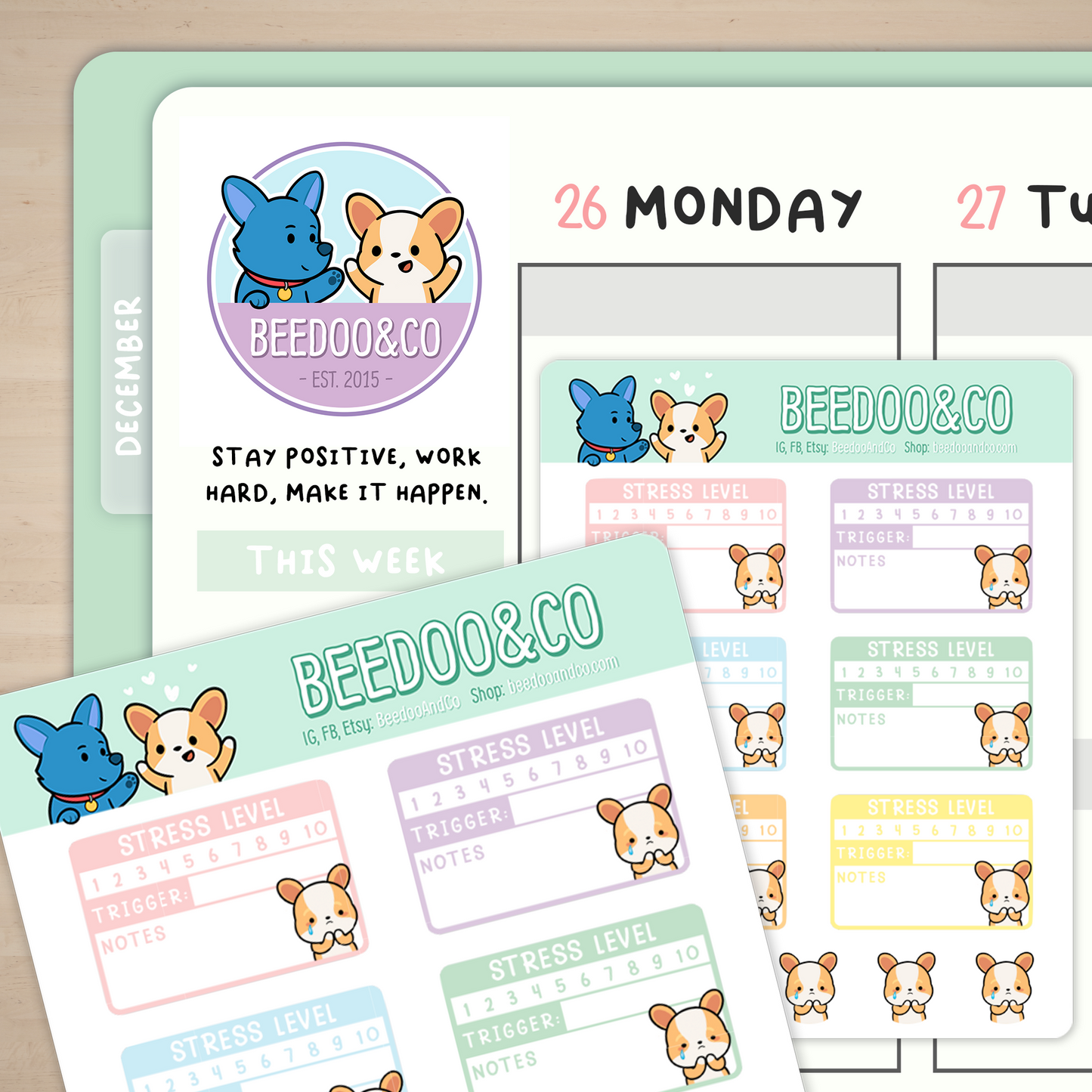 Anxiety, Depression, and Stress Tracker Stickers