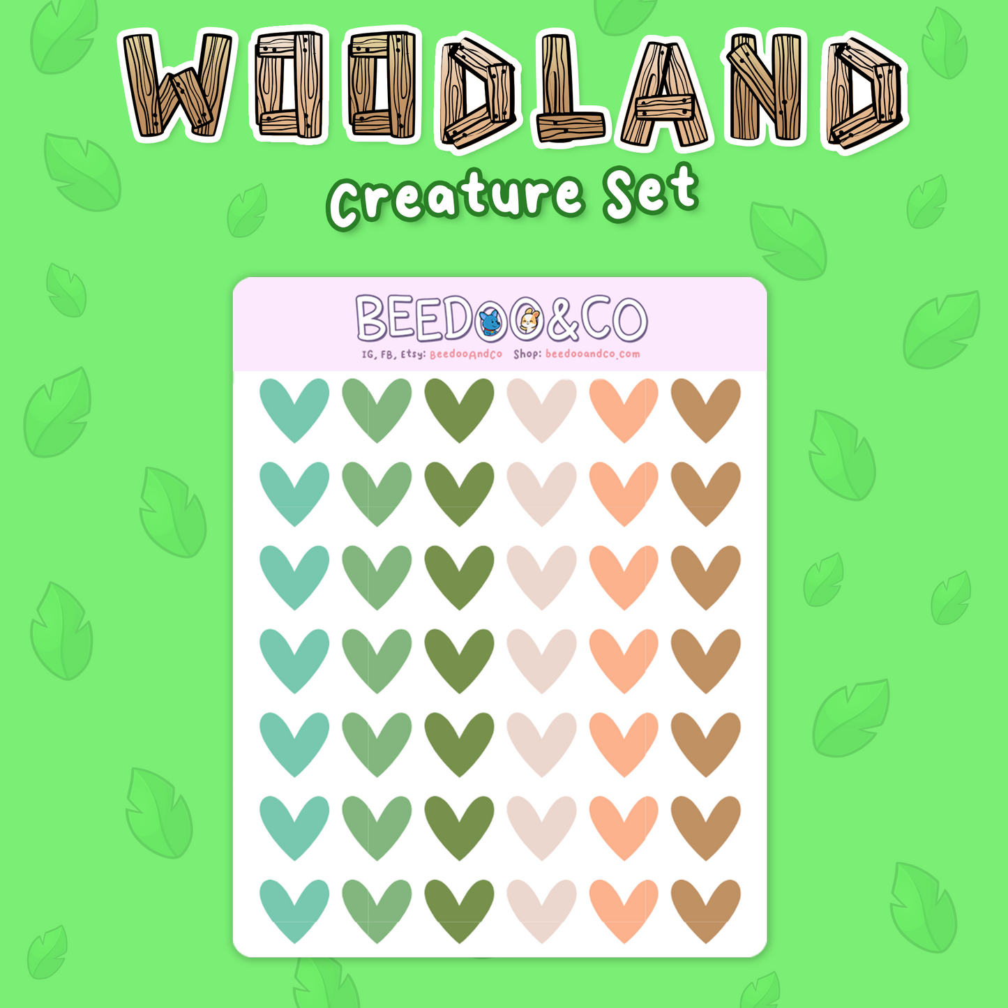 Woodland Creature Set Of Planner Stickers