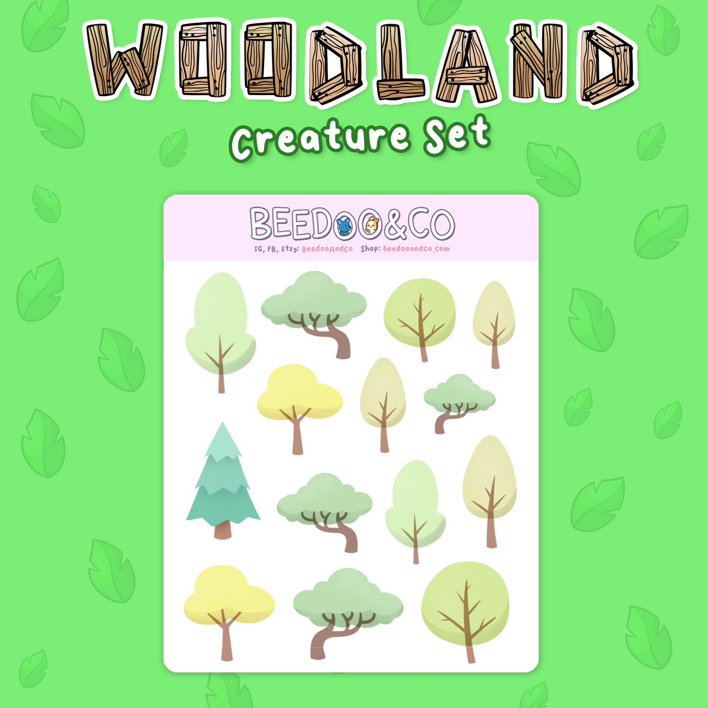 Woodland Creature Set Of Planner Stickers
