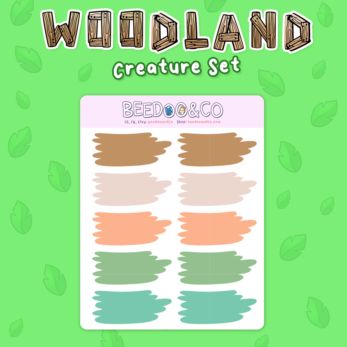 Woodland Creature Set Of Planner Stickers