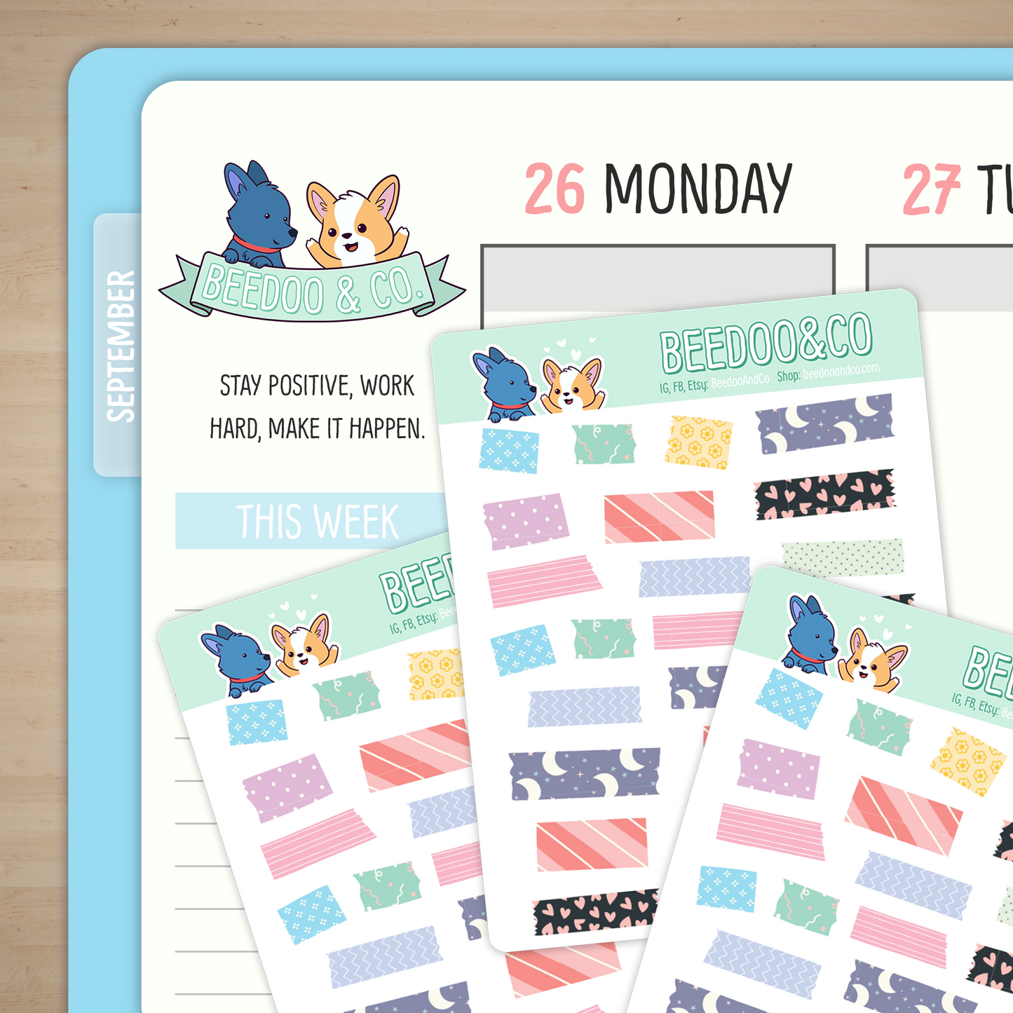 Washi Strip Planner Stickers