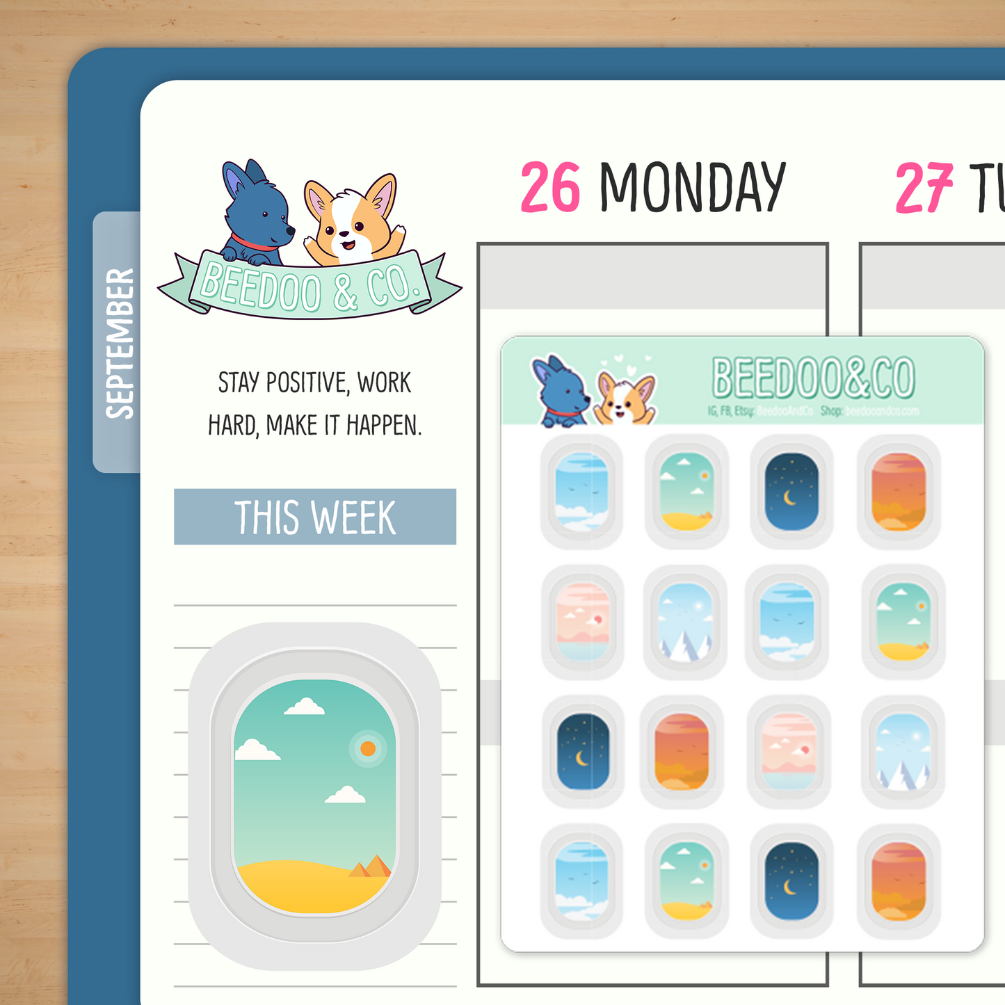 Airplane Window Planner Stickers