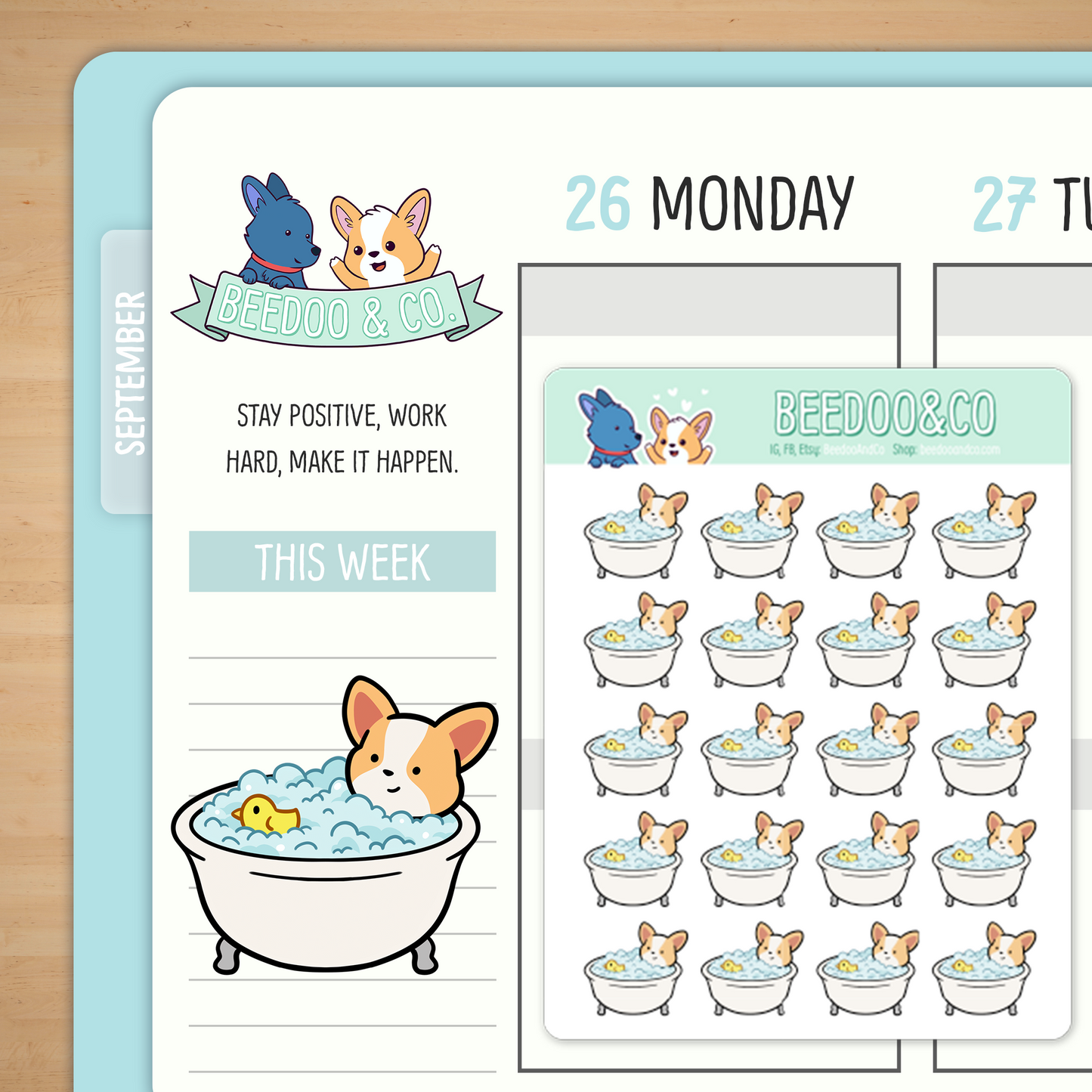 Take a Bath Planner Stickers