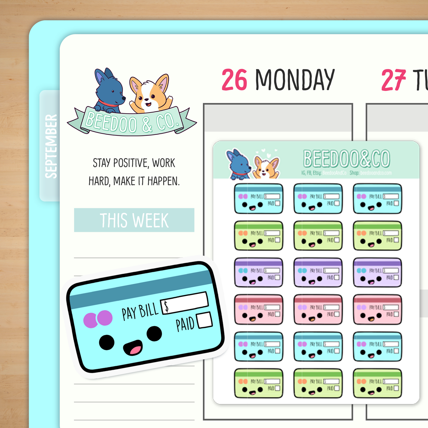 Credit Card Payment Planner Stickers