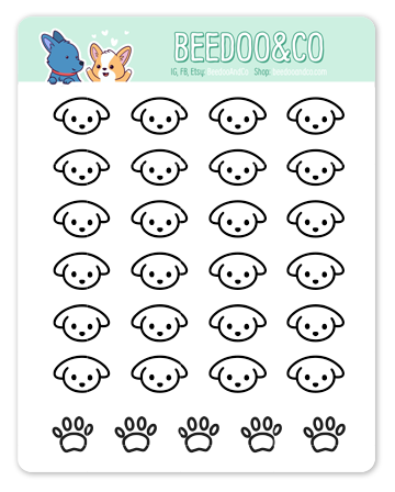 Doodle Dog Planner Stickers