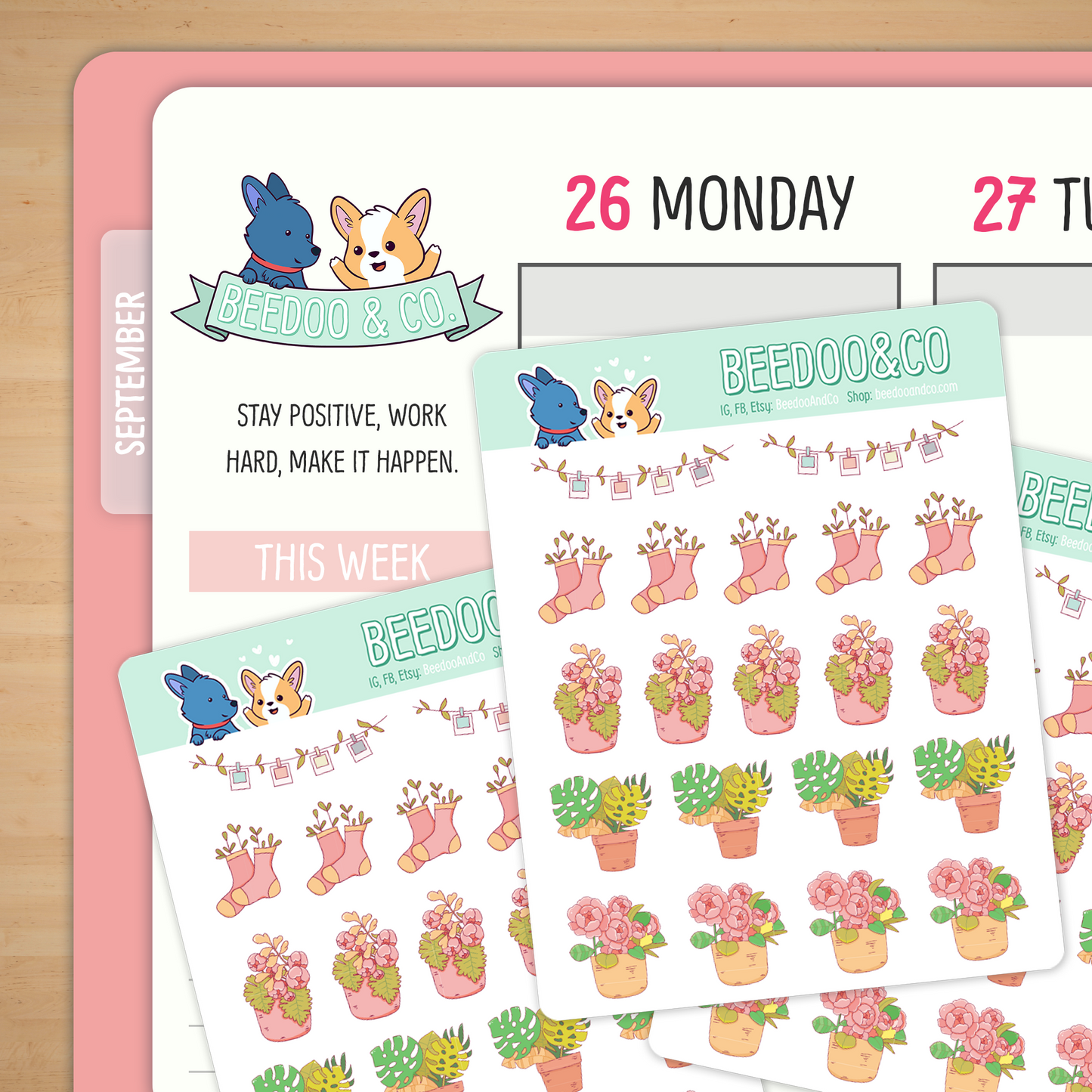 Floral Illustration Planner Stickers