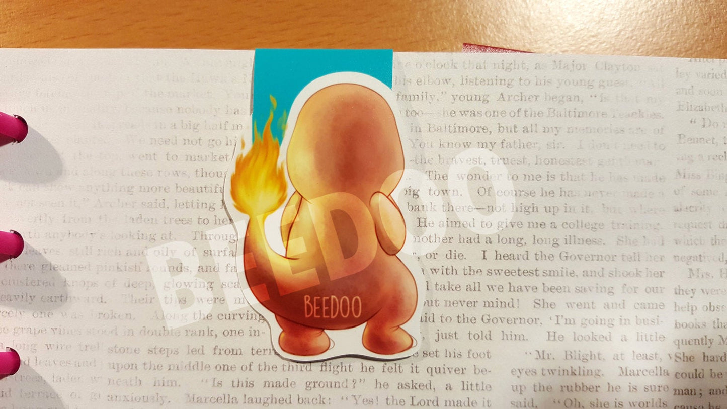 Fire Lizard Magnetic Bookmark