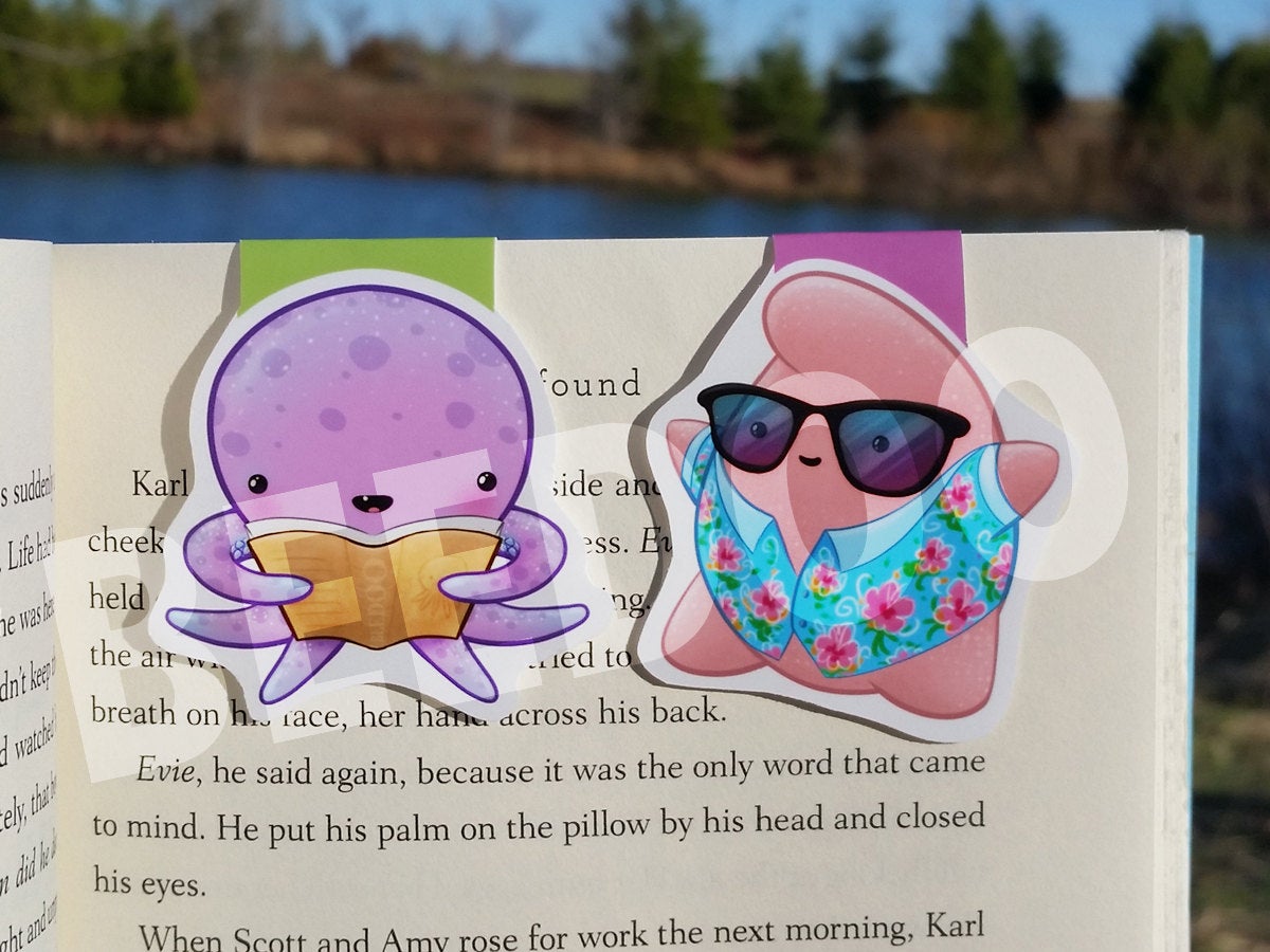 Sea Creatures Magnetic Bookmarks