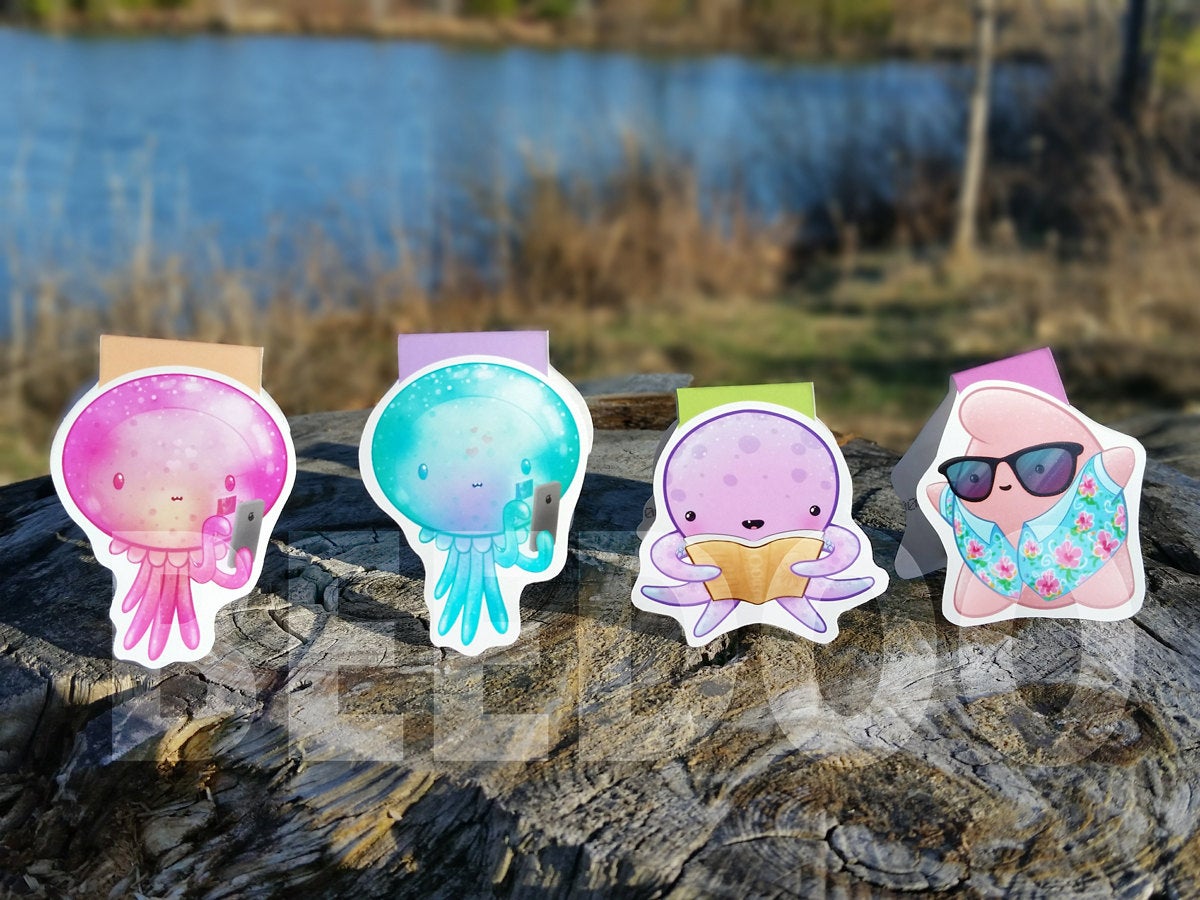 Sea Creatures Magnetic Bookmarks