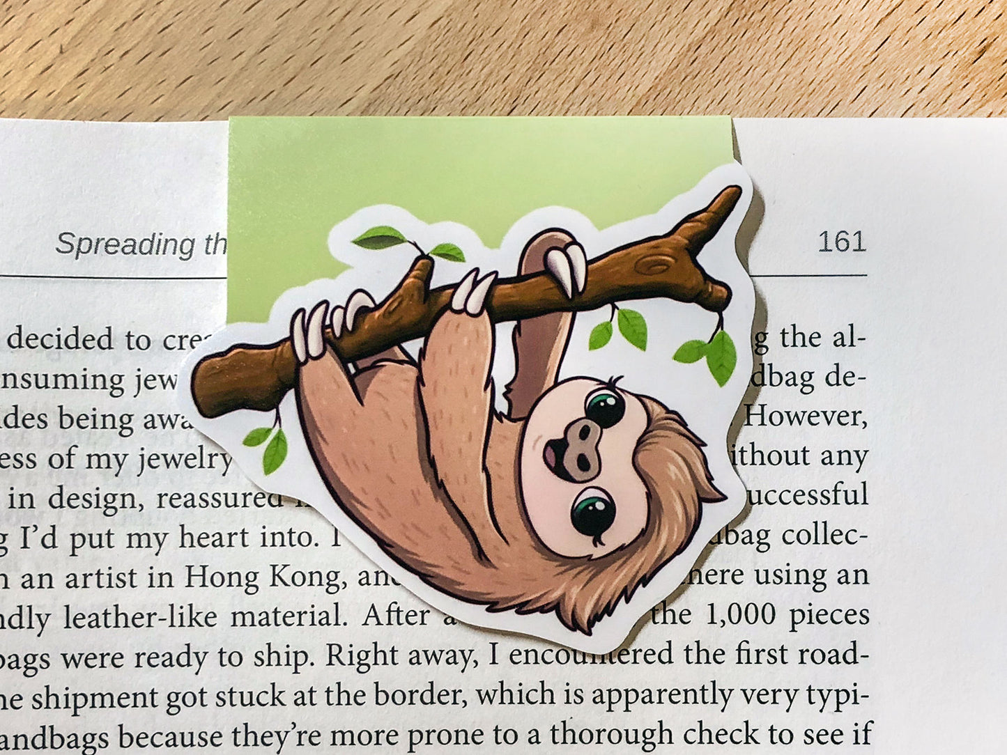 Sloth Magnetic Bookmark
