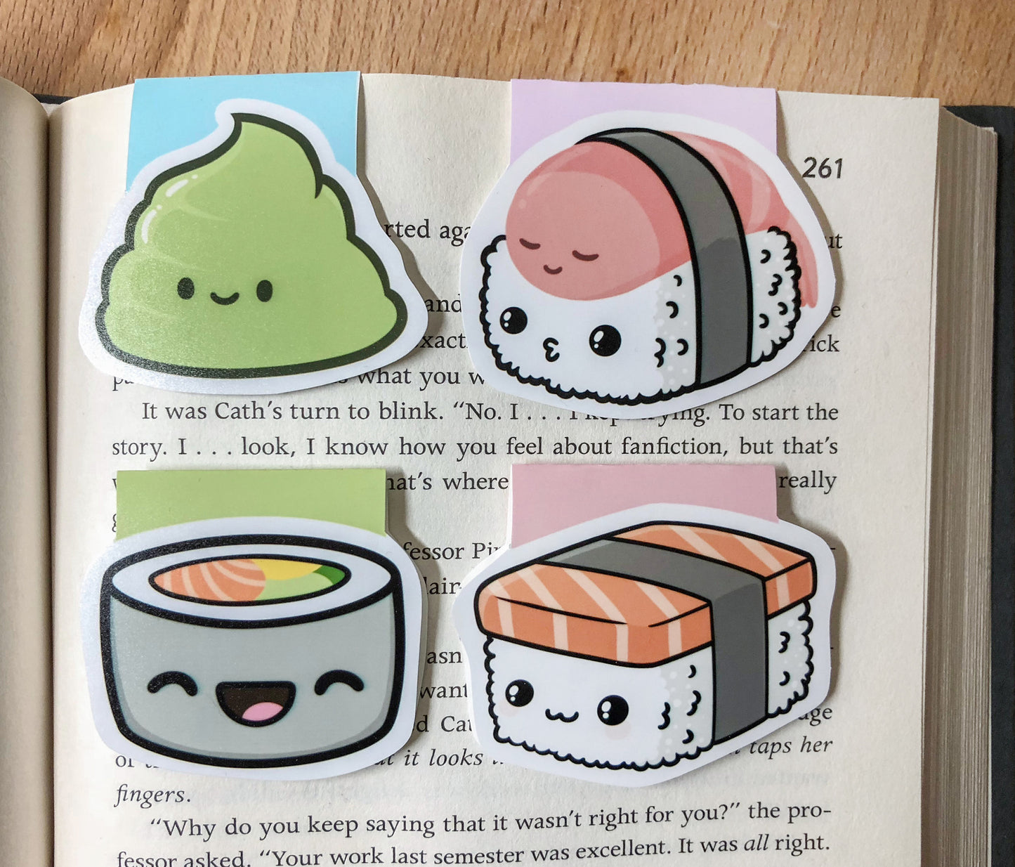 Cute Sushi Magnetic Bookmark Set 2.0