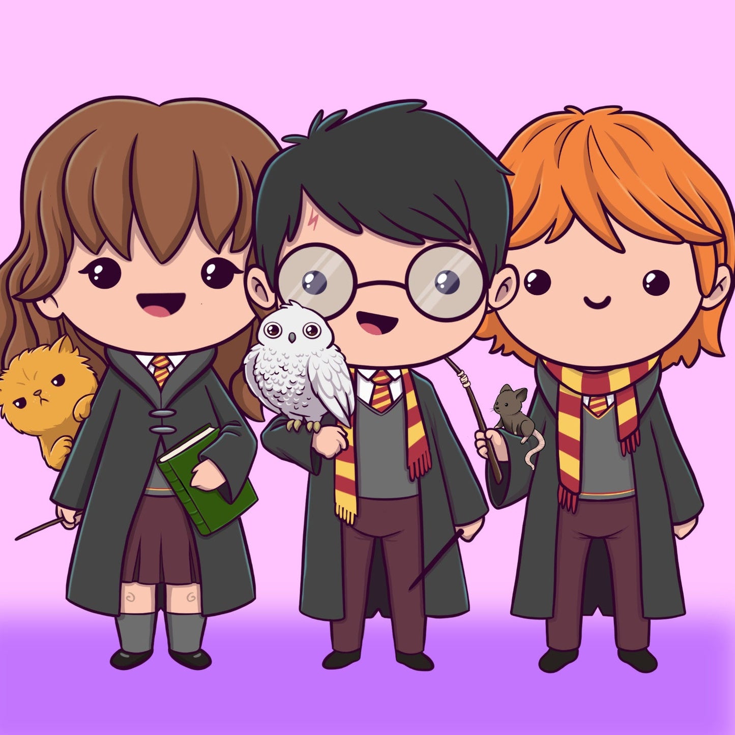Wizard Trio Magnetic Bookmark 2.0