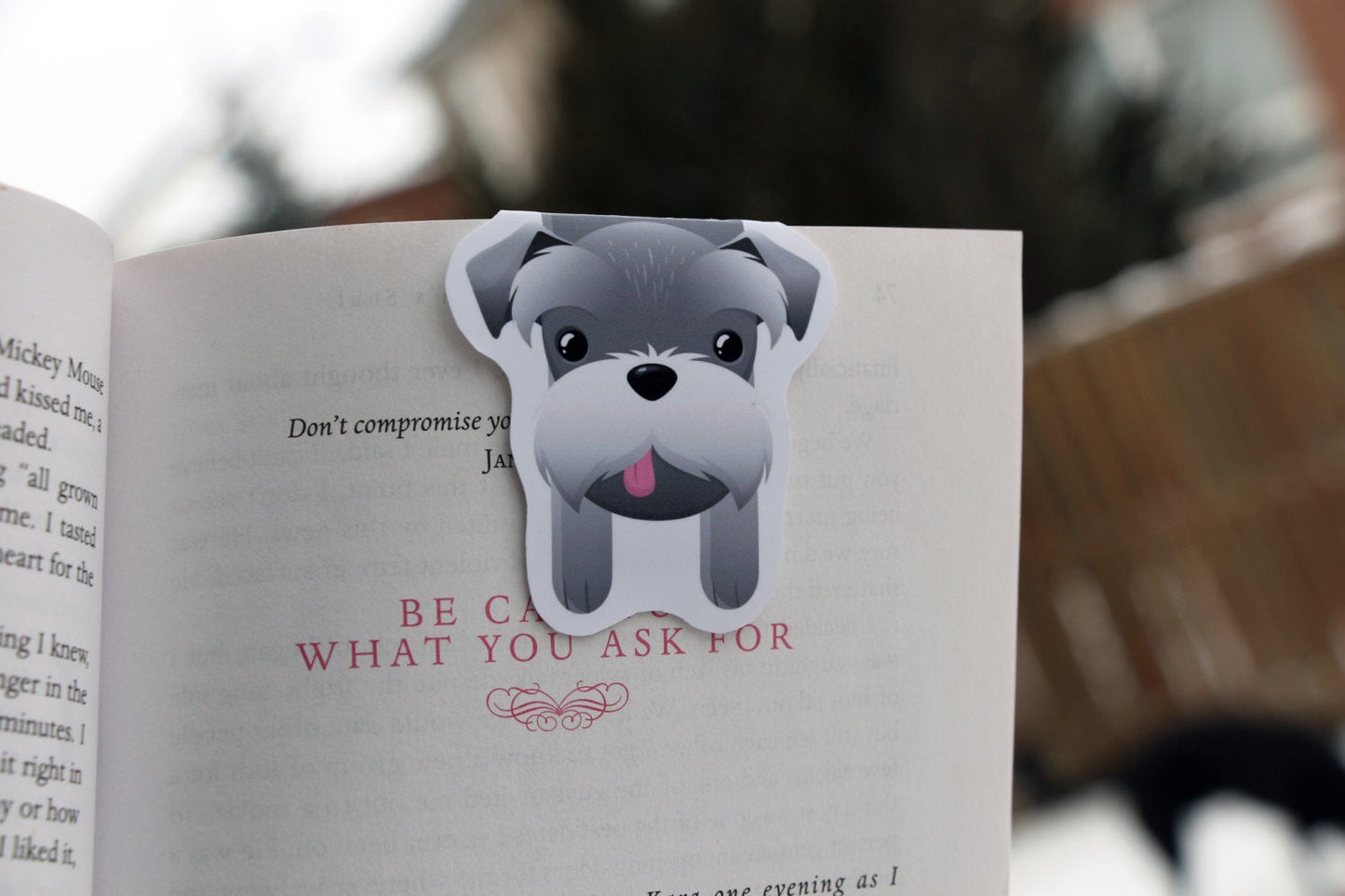 Schnauzer Magnetic Bookmark