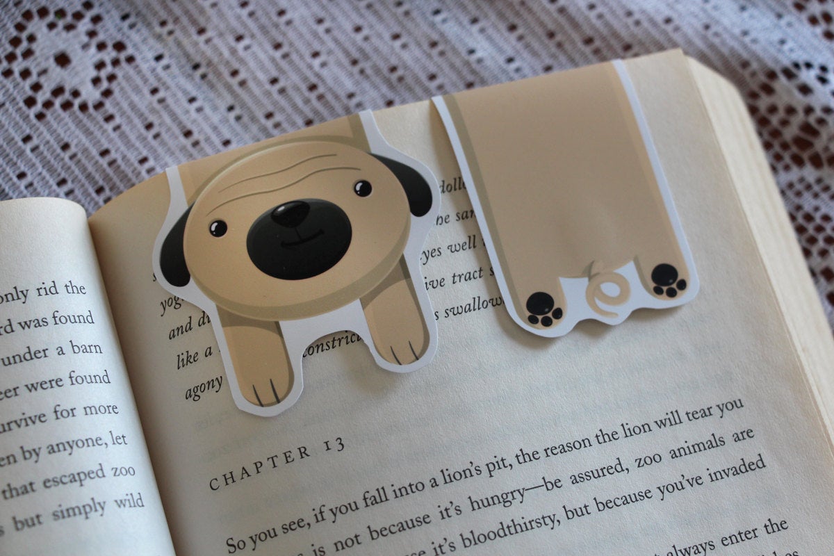 Pug Magnetic Bookmark
