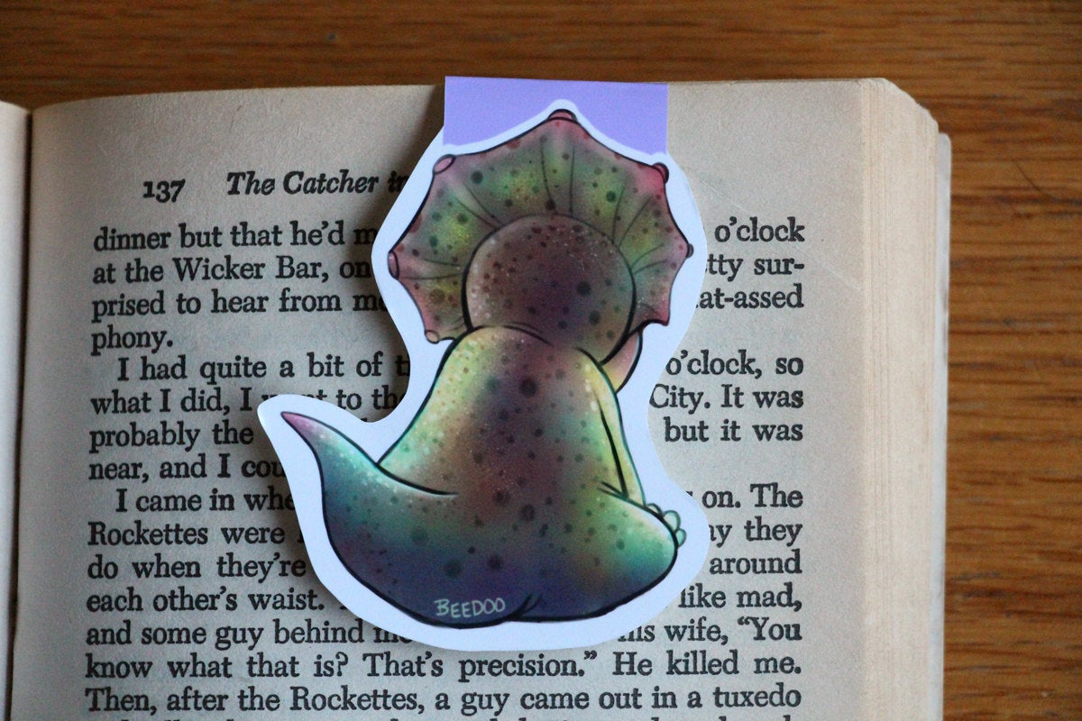 Baby Triceratops Magnetic Bookmark