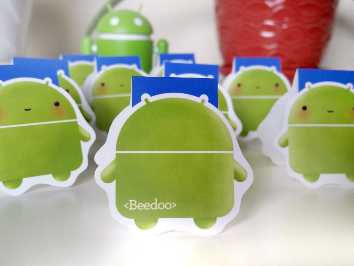 Green Robot Magnetic Bookmark