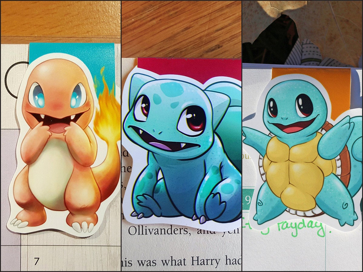 Pocket Monster Original Starters Magnetic Bookmark Set