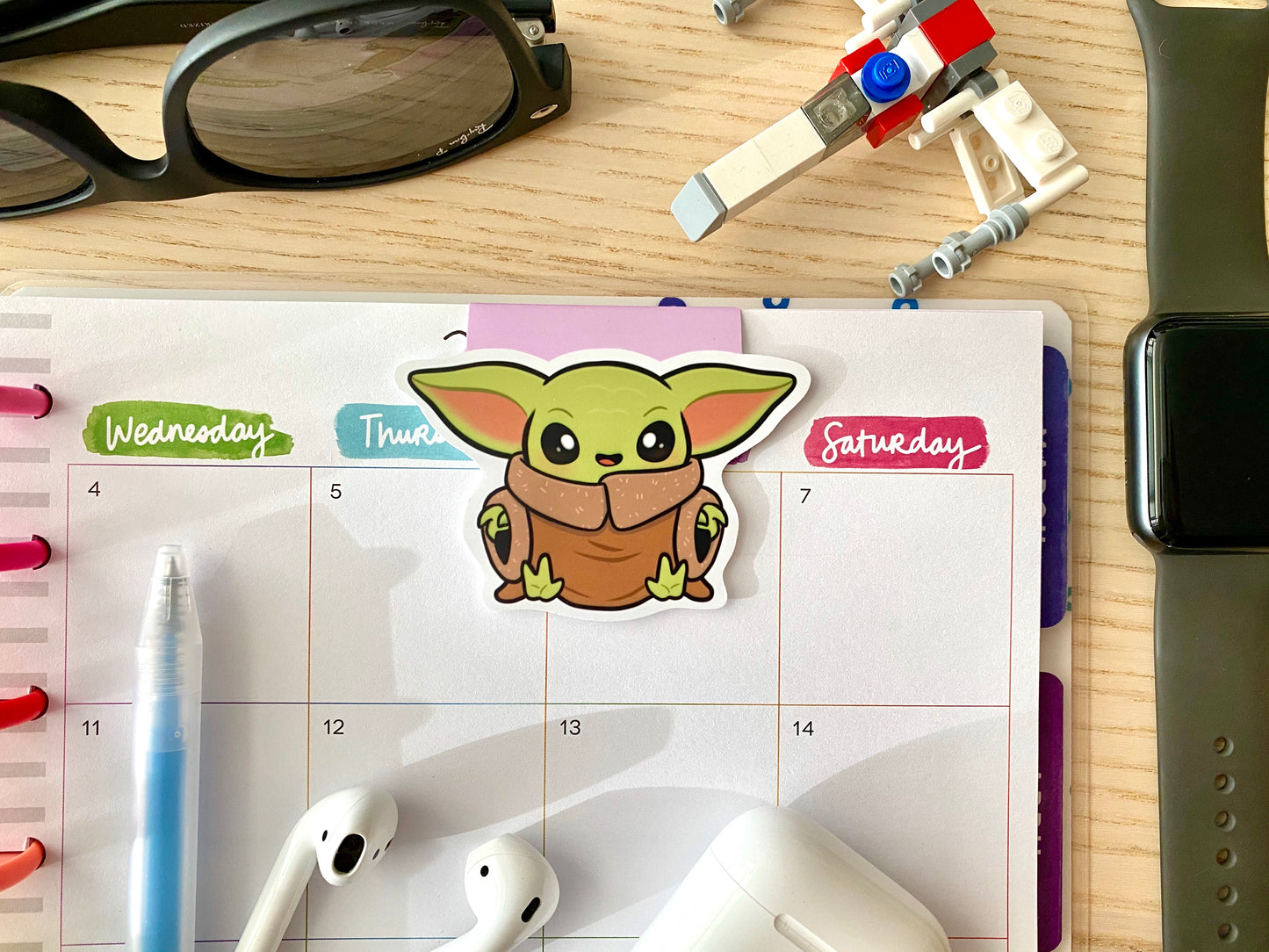 Baby Green Alien Magnetic Bookmark
