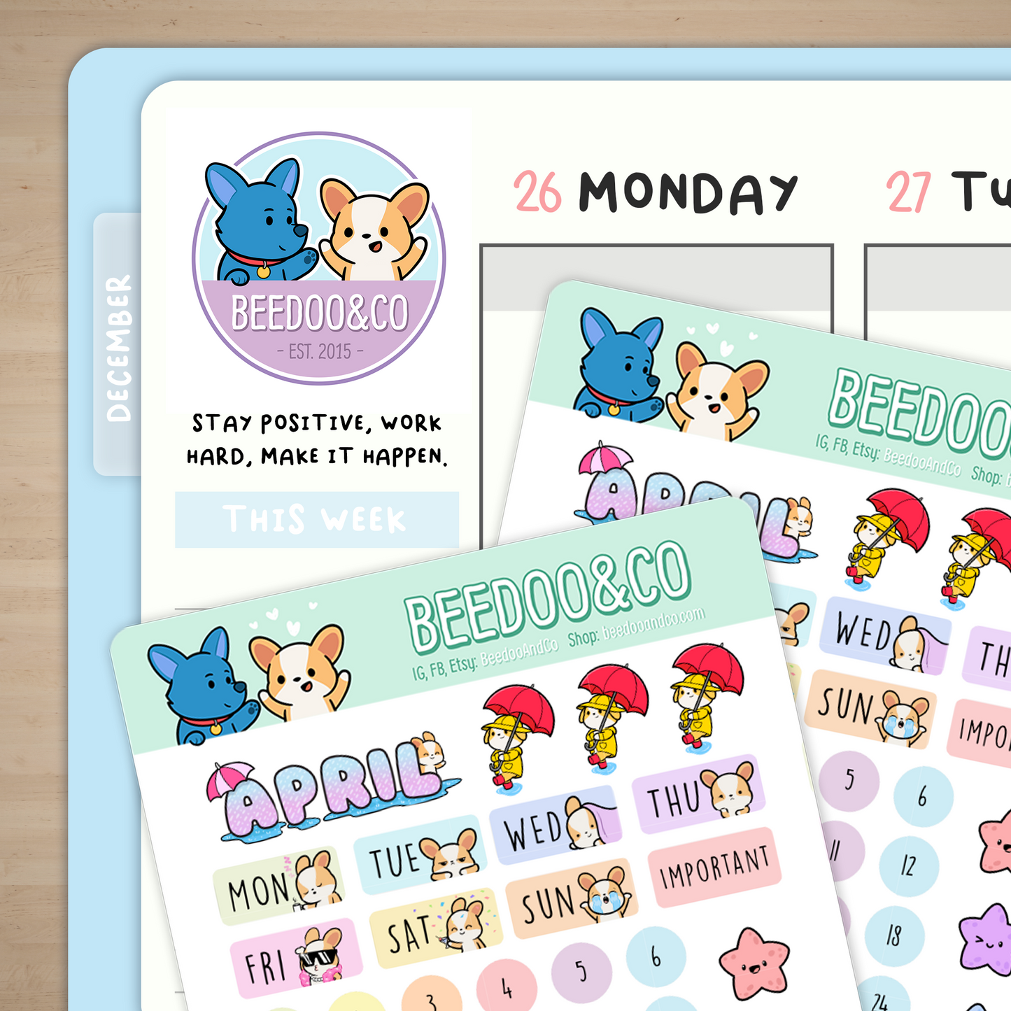 2023 Coordinating Add-ons - Bullet Journal - Set 1 (Jan-June)
