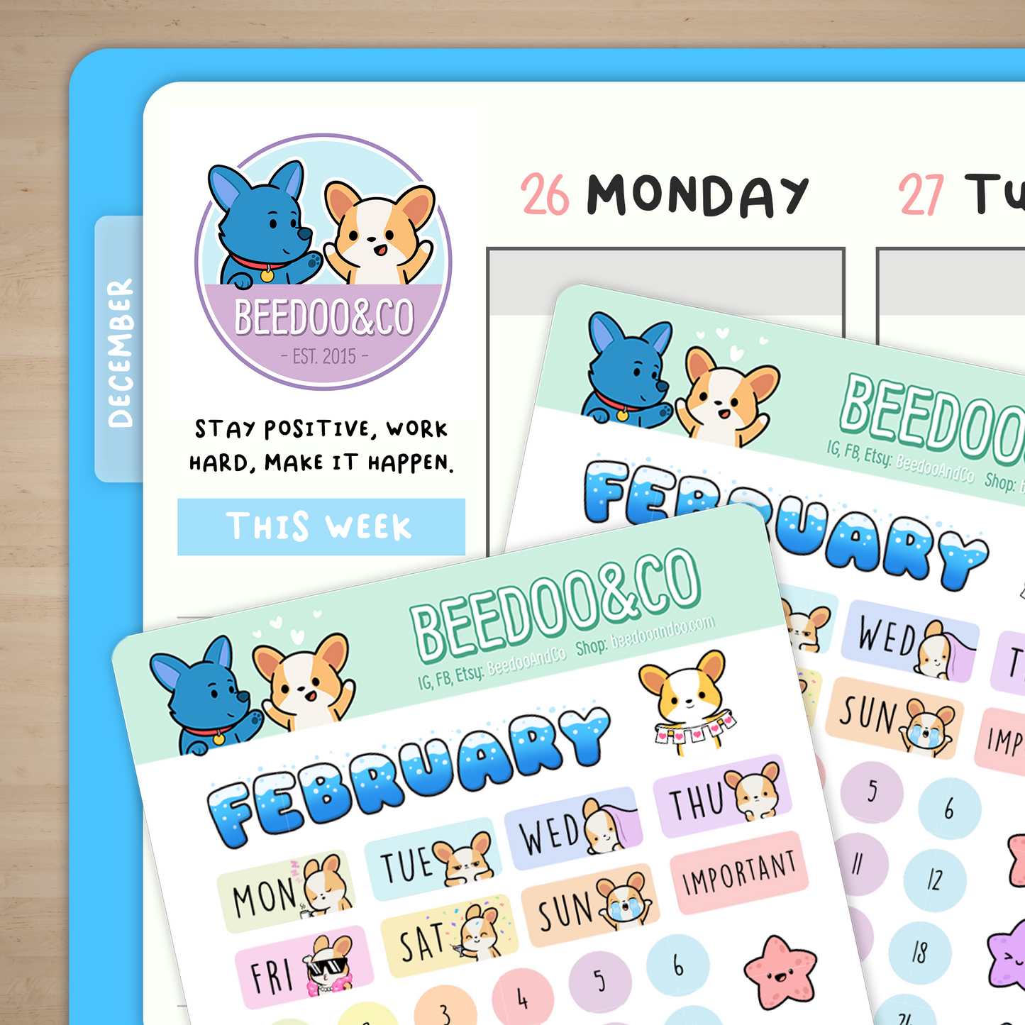 2023 Coordinating Add-ons - Bullet Journal - Set 1 (Jan-June)