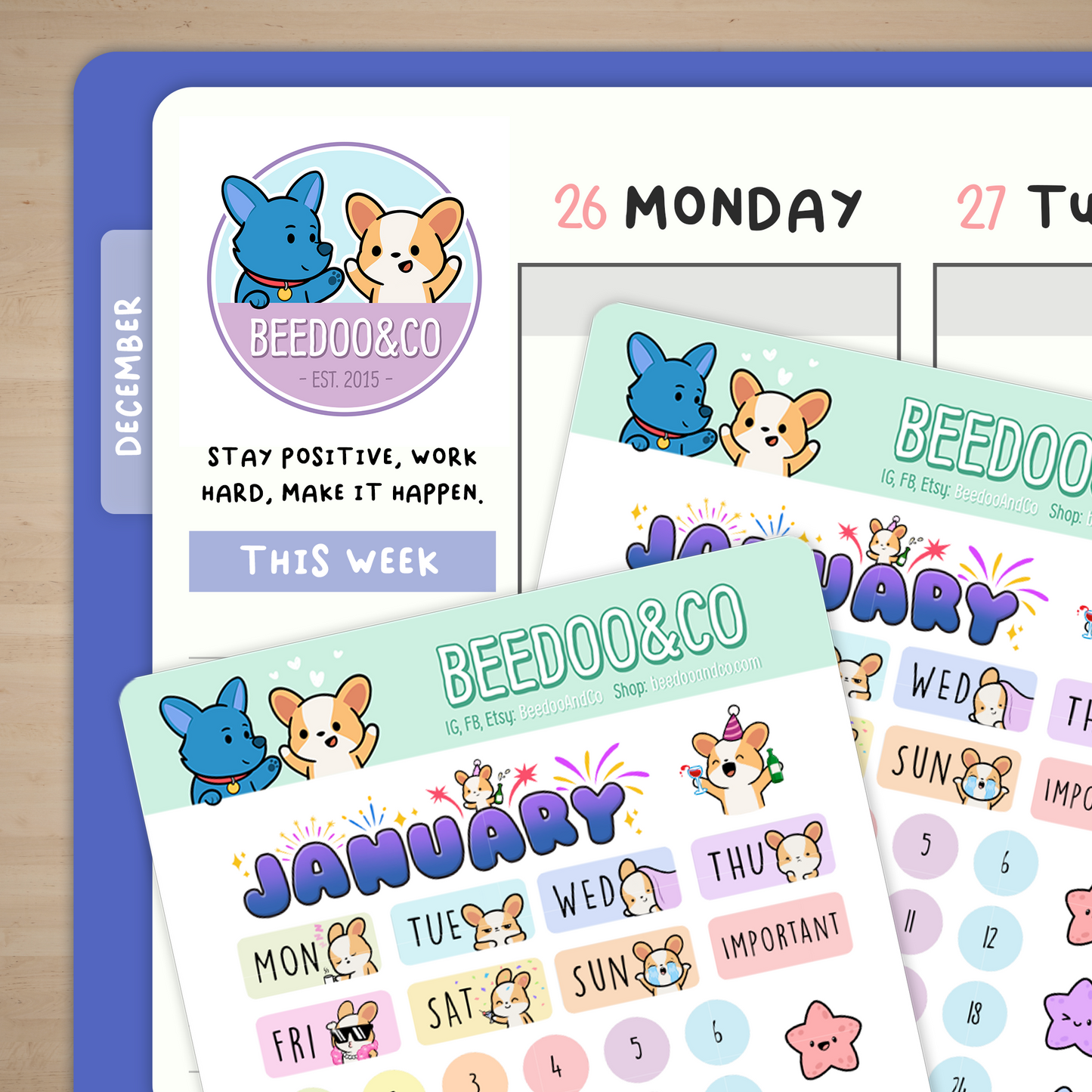 2023 Coordinating Add-ons - Bullet Journal - Set 1 (Jan-June)