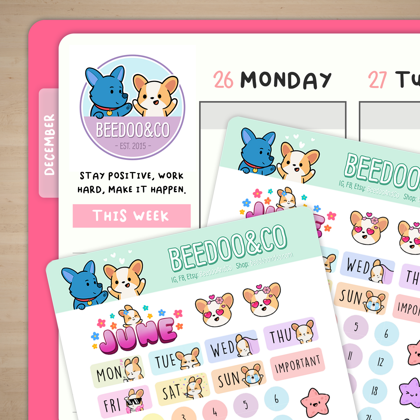 2023 Coordinating Add-ons - Bullet Journal - Set 1 (Jan-June)