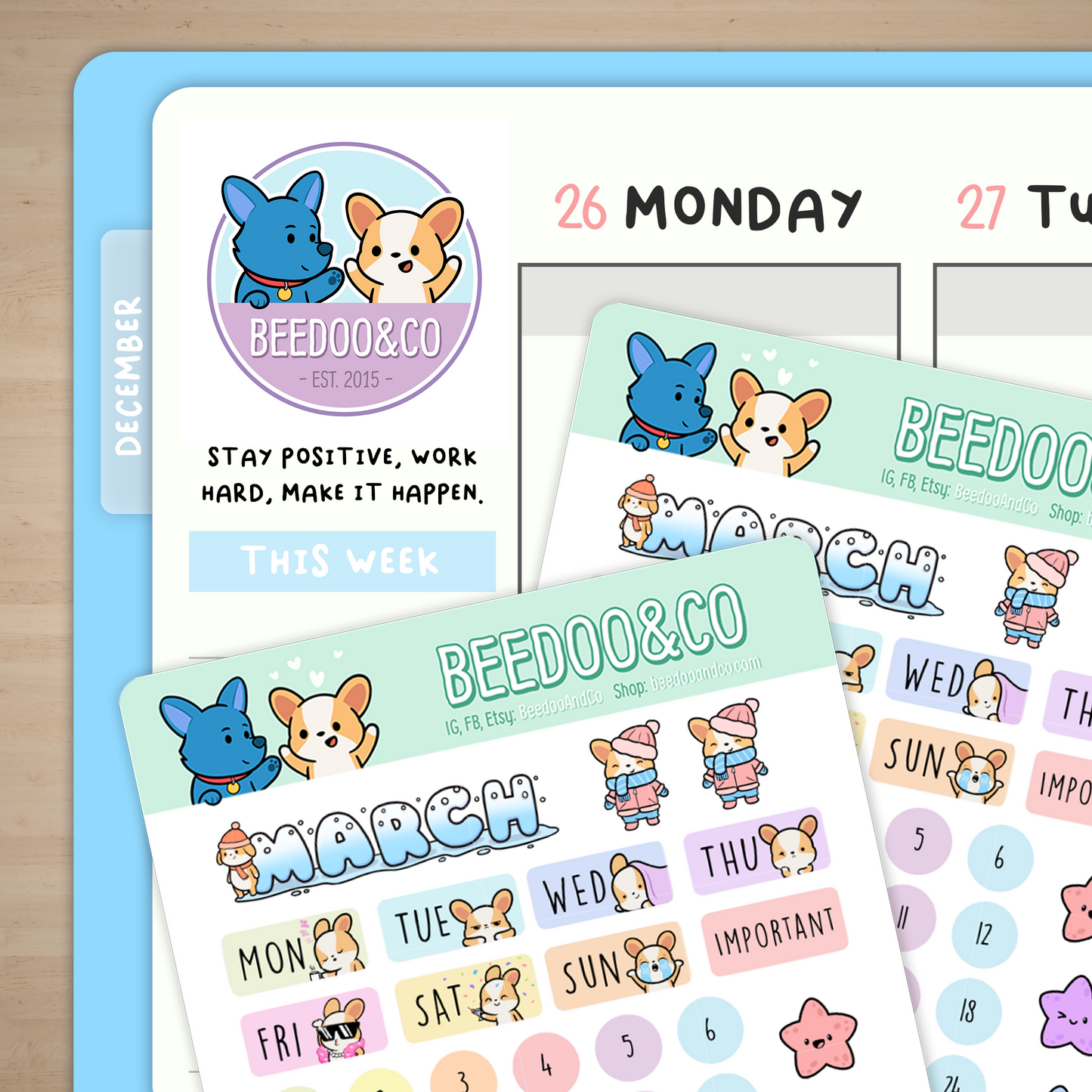 2023 Coordinating Add-ons - Bullet Journal - Set 1 (Jan-June)