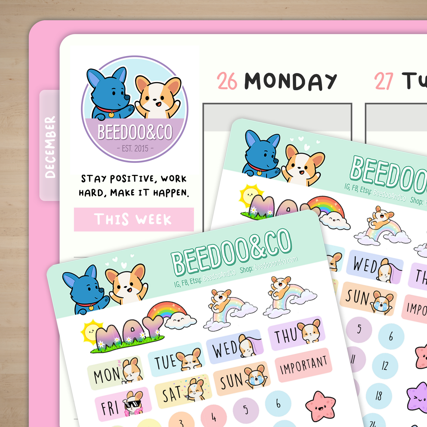 2023 Coordinating Add-ons - Bullet Journal - Set 1 (Jan-June)