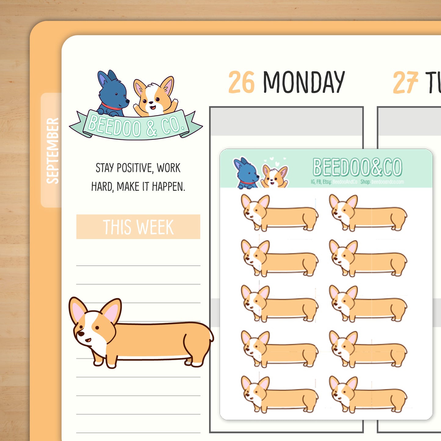 Long Dog Planner Stickers