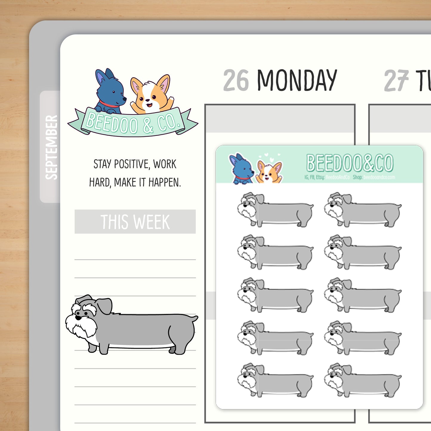 Long Dog Planner Stickers