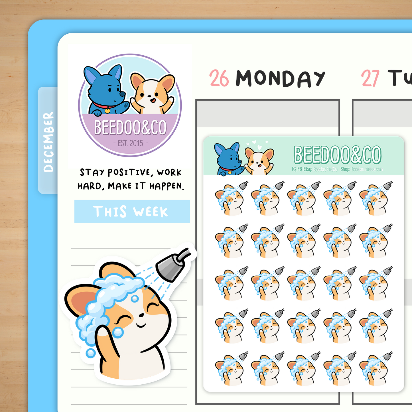 Shower Planner Stickers