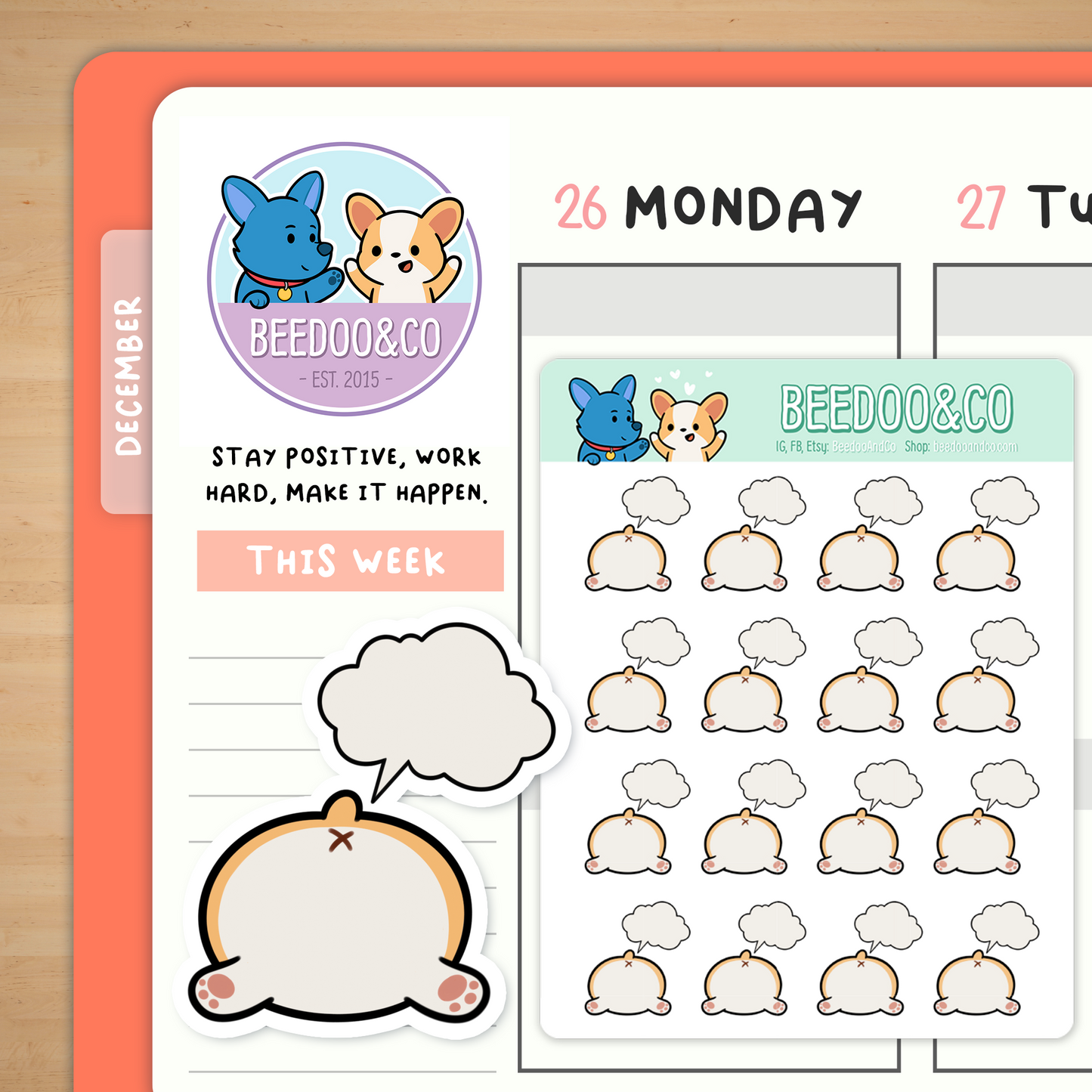 Tooty Bum Planner Stickers