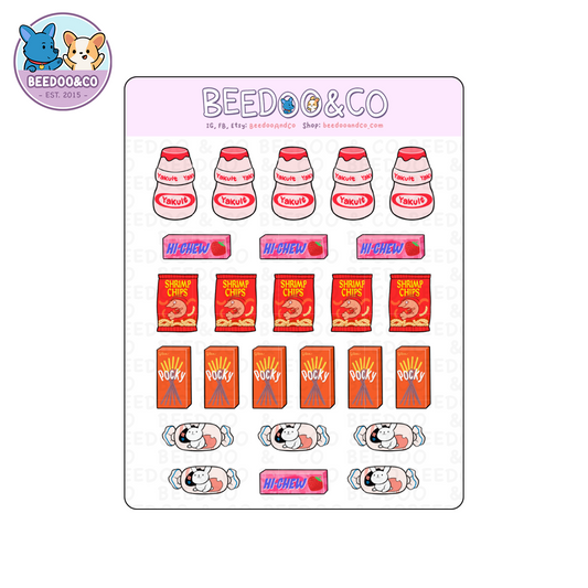 Asian Snacks Planner Stickers