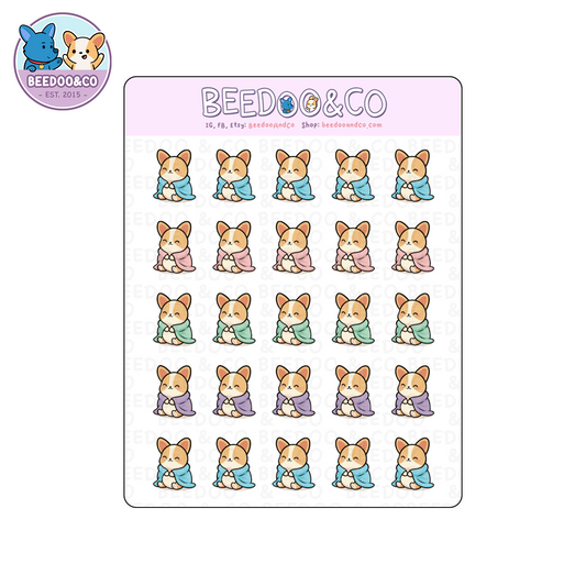 Snuggly Blanket Miso Planner Stickers