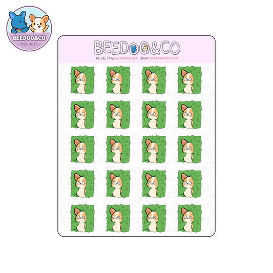 Hiding in Bush Meme Planner Stickers